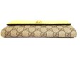 Photo5: GUCCI Double G GG PVC Canvas Gold Leather Bifold Long Flap Wallet #9429