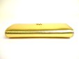 Photo6: GUCCI Double G GG PVC Canvas Gold Leather Bifold Long Flap Wallet #9429