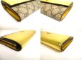 Photo7: GUCCI Double G GG PVC Canvas Gold Leather Bifold Long Flap Wallet #9429