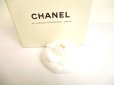 Photo1: CHANEL Camelia White Canvas Corsage Brooch #9431 (1)