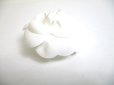 Photo3: CHANEL Camelia White Canvas Corsage Brooch #9431