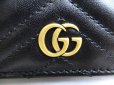Photo12: GUCCI GG Marmont Black Leather Bifold Wallet Compact Wallet #9435