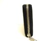 Photo4: GUCCI Interlocking G Black GG PVC Leather Round Zip Wallet #9436