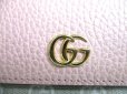 Photo12: GUCCI Double G GG Beige PVC Light Pink Leather Flap Long Wallet #9440