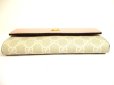 Photo5: GUCCI Double G GG Beige PVC Light Pink Leather Flap Long Wallet #9440