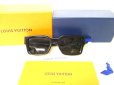 Photo1: LOUIS VUITTON Black LV Match Sunglasses Eye Wear #9444 (1)