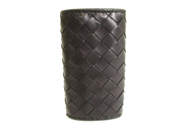 Photo2: BOTTEGA VENETA Black Leather 6 Pics Key Cases #9451