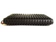 Photo5: Christian Louboutin Panettone Black Leather Spikes Round Zip Wallet #9456