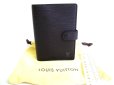 Photo1: LOUIS VUITTON Epi Black Document Holders Small Ring Agenda Cover #9466 (1)