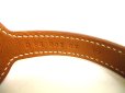 Photo11: HERMES Serie Palladium Plated Brown Leather Bracelet #9468
