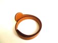 Photo8: HERMES Serie Palladium Plated Brown Leather Bracelet #9468