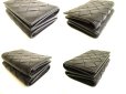 Photo7: BOTTEGA VENETA Intrecciato Black Leather Trifold Wallet Compact Wallet #9470
