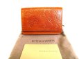 Photo1: BOTTEGA VENETA Butterfly Motif Brown Leather Business Card Holder #9476 (1)