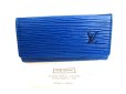 Photo1: LOUIS VUITTON Epi Blue Leather Multicles 4 Key Cases #9477 (1)