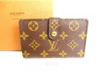 Photo1: LOUIS VUITTON Monogram Brown Leather Bifold Wallet Viennois #9482 (1)