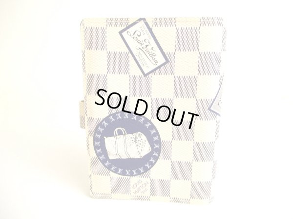 Photo2: LOUIS VUITTON Damier Azur Leather Document Holders Agenda PM #9483