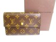 Photo1: LOUIS VUITTON Monogram Brown Leather Bifold Wallet Purse #9484 (1)