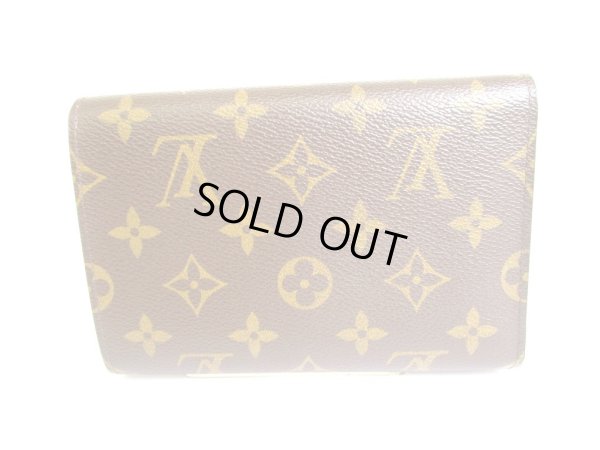 Photo2: LOUIS VUITTON Monogram Brown Leather Bifold Wallet Purse #9484