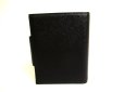 Photo2: BVLGARI Black Leather Document Holders Diary Small Organizer #9489 (2)