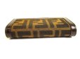 Photo6: FENDI Zucca Khaki Canvas Brown Leather Bifold Wallet Compact Wallet #9490