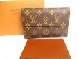 Photo1: LOUIS VUITTON Monogram Brown Leather Bifold Wallet Purse #9494 (1)