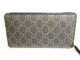 Photo2: GUCCI GG Coating Canvas PVC Leather Wolf Motif Round Zip Wallet  #9497 (2)