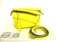 Photo1: LOEWE Lemon Calf Leather Hand Bag Purse Mini Puzzle bag w/Strap #9504 (1)