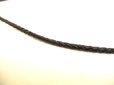 Photo7: BOTTEGA VENETA Intrecciato Black Leather Silver Pendant Necklace Choker #9511
