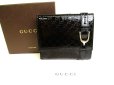 Photo1: GUCCI Micro Guccissima Black Patent Leather Bifold Wallet #9513 (1)