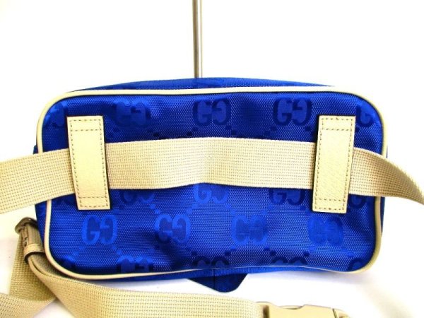 Photo2: GUCCI Off The Grid belt bag Blue Nylon GG Waist Packs Belt Bag #9515