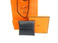 Photo1: HERMES Vert Cypres Chevre Myzore Leather Coin Purse Bastia #9519 (1)