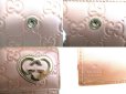 Photo10: GUCCI GG Guccissima Heart Motif Dust Pink Leather Bifold Wallet #9520