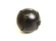 Photo4: HERMES Black and Orange Leather Baseball Ball Object #9528