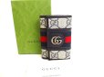 Photo1: GUCCI Ophidia GG Canvas Navy Blue Leather 6 Pics Key Cases #9532 (1)