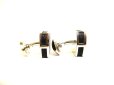 Photo3: LOUIS VUITTON Black Monogram Eclipse Calf Leather & Brass Cufflinks #9535