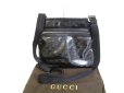 Photo1: GUCCI GG Imprimee Black PVC Crossbody Bag Purse #9538 (1)