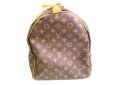 Photo4: LOUIS VUITTON Monogram Brown Leather Duffle Bag Boston Bag Keepall 55 #9547