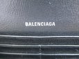 Photo10: BALENCIAGA Black Leather Women's Cash Thin Money Wallet #9548