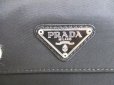 Photo10: PRADA Black Nylon and Leather Bifold Wallet Compact Wallet #9550
