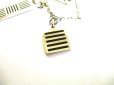 Photo6: LOUIS VUITTON Iconic Damier Pattern Enamel Damier Black Necklace #9555