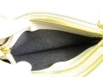 Photo9: CELINE White Leather Crossbody Bag Purse Trio Pouch Large #9556