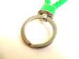 Photo2: BOTTEGA BENETA Intrecciato Green Leather Silver H/W Key Ring #9557 (2)