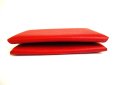 Photo5: HERMES Red Veau Epson Leather Card Case Card Holder Calvi #9559