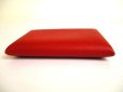 Photo6: HERMES Red Veau Epson Leather Card Case Card Holder Calvi #9559