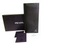 Photo1: PRADA Saffiano White Leather Bifold Long Flap Wallet #9563 (1)