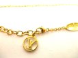 Photo8: LOUIS VUITTON Gold Plated Essential V Chain Necklace #9564