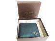 Photo12: GUCCI InterlockingG Metallic Green Leather Bifold Wallet Compact Wallet #9571