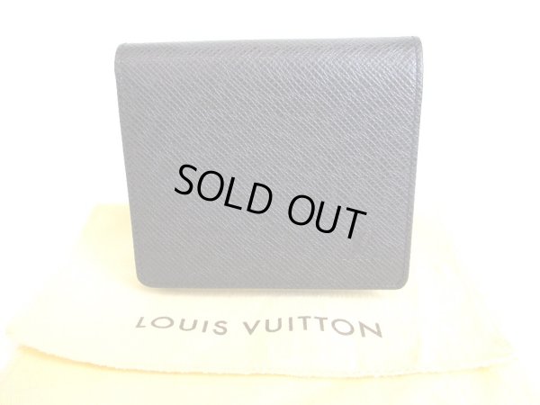 Photo1: LOUIS VUITTON Ardoise Taiga Leather Bifold Wallet #9572