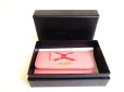 Photo12: PRADA Pink Saffiano Leather Ribbon Motif 4 Pics Key Cases #9577
