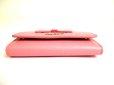 Photo5: PRADA Pink Saffiano Leather Ribbon Motif 4 Pics Key Cases #9577